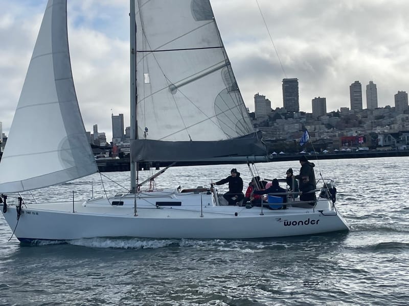 Wonder sailing along the San Francisco city front