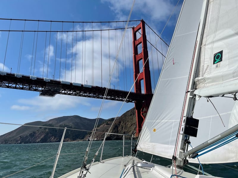 Approaching the Golden Gate Bridge aboard Wonder